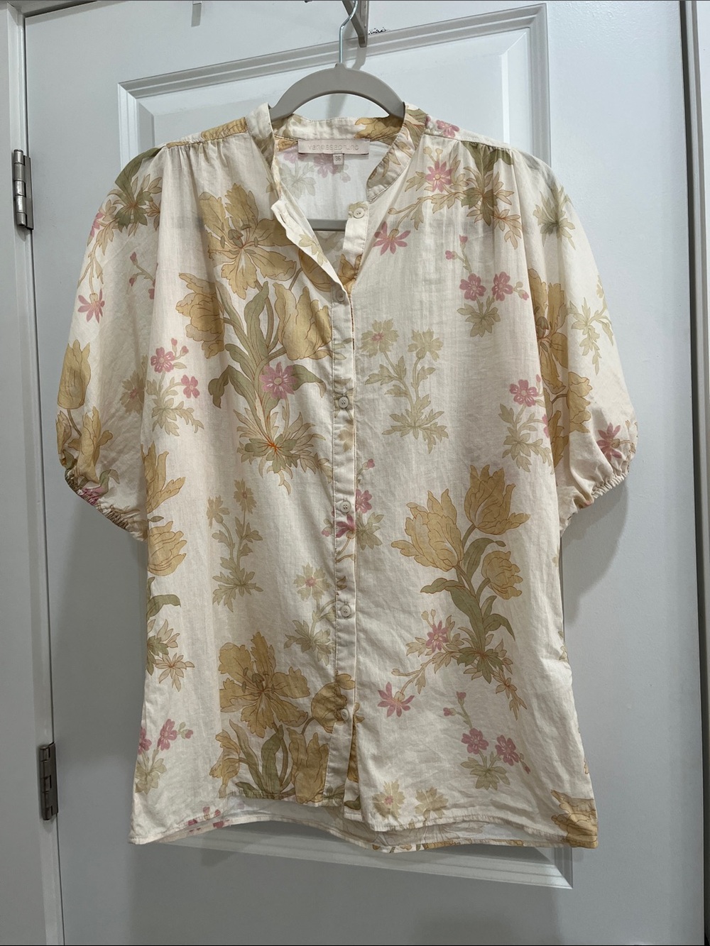 Vanessa Bruno Cream Floral Blouse Size 36 or S